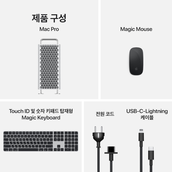 CTO / Tower / M2 Ultra / 24코어 CPU / 60코어 GPU / 64GB 메모리 / 1TB SSD