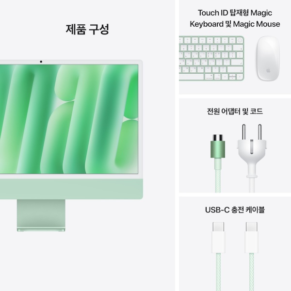 그린 / M4 / 10코어 CPU / 10코어 GPU / 16GB 메모리 / 256GB SSD